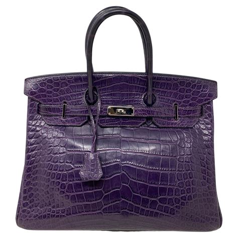 purple Hermes bag